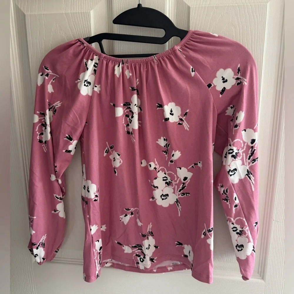 Adorable Pink Floral Kids Blouse